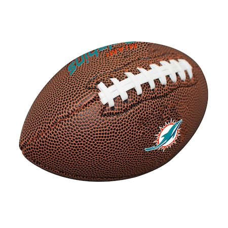 LOGO BRANDS Miami Dolphins Mini Size Composite Football 617-93MC-1